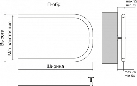 Эконом П-обр AISI 32х2 500х500 Полотенцесушитель  TERMINUS Томск - фото 3