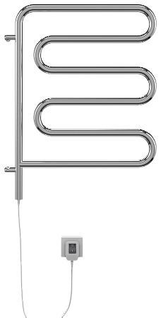 Электро 25 Ш-обр 450х570 поворотный Полотенцесушитель  TERMINUS Томск - фото 2