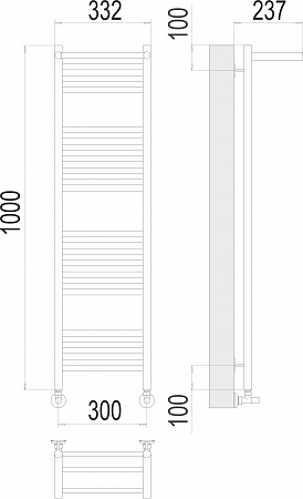 Аврора с/п П20 300х1000 Полотенцесушитель  TERMINUS Томск - фото 3