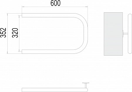 П-обр AISI 32х2 320х600 Полотенцесушитель  TERMINUS Томск - фото 3