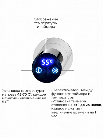 Аккорд П5 500х800 электро Полотенцесушитель TERMINUS Нержавеющая сталь Томск - фото 4