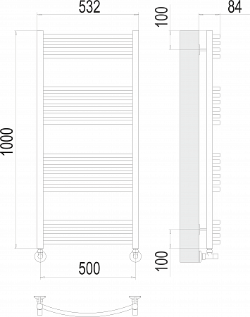 Классик П20 500х1000 Полотенцесушитель  TERMINUS Томск - фото 3