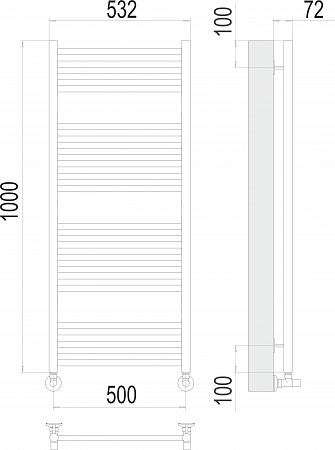 Аврора П20 500х1000 Полотенцесушитель  TERMINUS Томск - фото 3