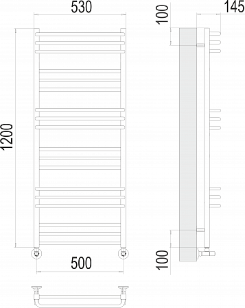 Соренто П18 500х1200 Полотенцесушитель  TERMINUS Томск - фото 3