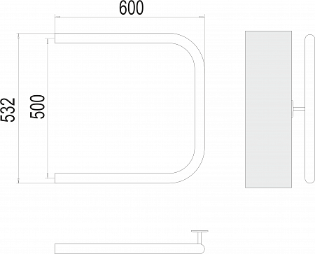 П-обр AISI 32х2 500х600 Полотенцесушитель  TERMINUS Томск - фото 3