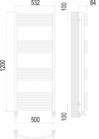 Классик П22 500х1200 Полотенцесушитель  TERMINUS Томск - фото 3