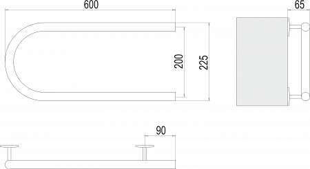 Электро 25 П-обр 600х200 Полотенцесушитель  TERMINUS Томск - фото 3