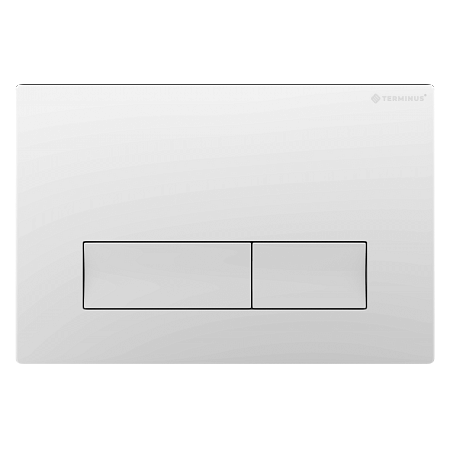 Клавиша смыва для инсталляции Terminus Classic кнопка прямоугольник цвет белый Томск - фото 1