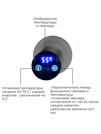 Аккорд П5 500х800 электро Полотенцесушитель TERMINUS Оружейная сталь Томск - фото 4