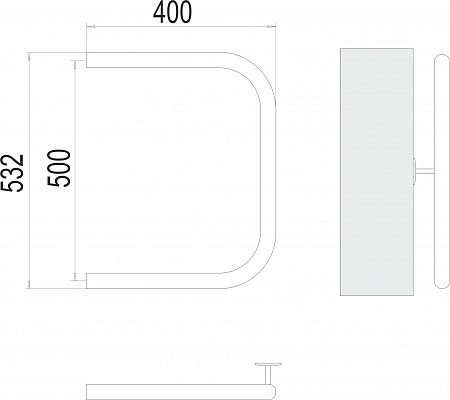 П-обр AISI 32х2 500х400 Полотенцесушитель  TERMINUS Томск - фото 3
